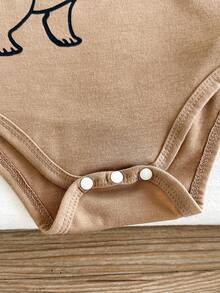 SHEIN Playful Pals 3pcs Baby Boy Cartoon Dinosaur Print Bodysuit Set - Multicolor - View 7