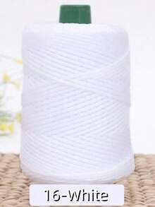 1 cuộn dây thừng xoắn bện nhiều màu, dây rỗng cho đồ thủ công DIY, túi thủ công, phụ kiện thắt lưng rút, dây sợi polypropylen trang trí, chỉ móc, chỉ túi móc tay, đệm, mũ, sợi polyamide màu trơn hiện đại DIY - Nhiều màu - Xem 20