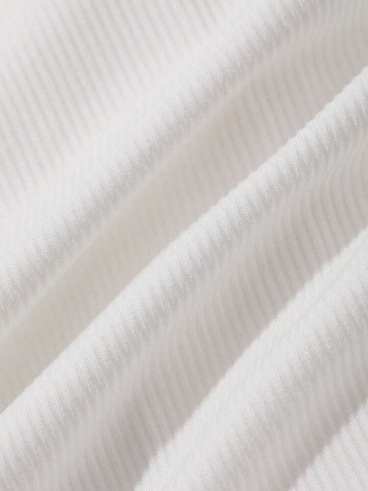 Women's Summer Square Neck Fitted Lace Trim Casual Short Sleeve T-Shirt