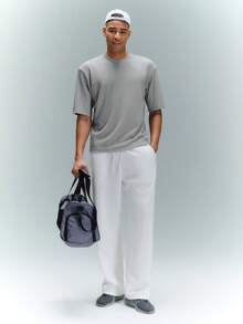 Driftmere Men Casual Solid Drop Shoulder Tee For Summer - Grey - View 6