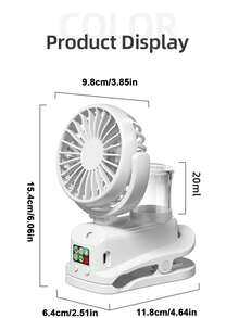 Teckwe F7 USB 2合1便攜式加濕器，可容納4個出風調節口，適用於辦公室、燈光裝飾與書房，360°靜音，打造舒適環境，1200mAh可充電電池 - 多色 - 查看 8