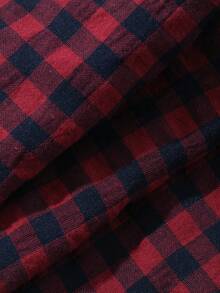 Dazy Kids Girls (Small) Plaid Short Sleeve Pants Pajamas, Spring/Summer - Purple - View 3