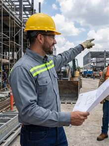 Camisa de Gabardina con Detalles Reflectantes - Gris Oscuro - Ver 3