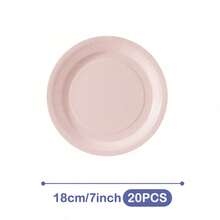 Bộ bát đĩa, khăn ăn và cốc dùng một lần màu hồng nhạt, phục vụ 20 người. Bộ đồ dùng tiệc dùng một lần này (bao gồm bát đĩa, khăn ăn và cốc) rất phù hợp cho các bữa tiệc sinh nhật, đám cưới và dã ngoại gia đình. - Xem 8