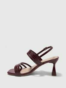 CUCCOO BIZCHIC Women Heeled Sandals Spring Shoes - Burgundy - View 10
