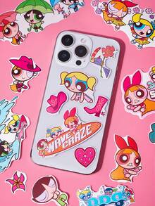 THE POWERPUFF GIRLS X SHEIN Cartoon Stickers, Suitable For Water Bottles, Mobile Phones, Protective Covers, Laptops, Skateboards, Etc, Gift - Multicolor - View 4