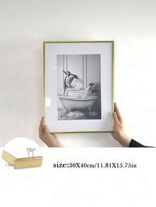 1 khung ảnh nhôm mỏng màu vàng đen hiện đại, kích thước 30x40cm, 21x30cm, 15x20cm, thích hợp trang trí nội thất phòng khách nhà cửa. - Nhiều màu - Xem 20