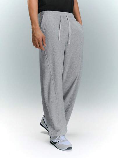 Driftmere 男士宽松休闲运动裤，百搭街头风格慢跑裤，适合街头服饰、日常休闲穿着、周末出游、音乐节、社交聚会等。这款裤子是男士衣橱中必备的百搭单品，是送给男朋友或丈夫的绝佳礼物。超大号运动裤 男士宽版运动裤 Pro Club 运动裤 灰色宽松运动裤