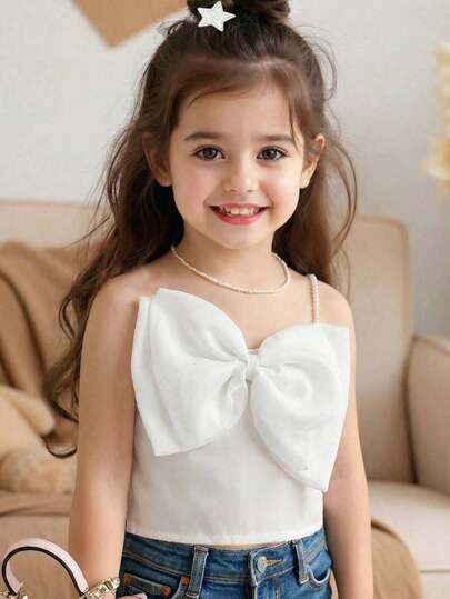 SHEIN 女童纯色针织吊带背心