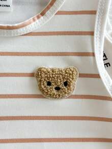 SHEIN 3pcs Baby Boy Cartoon Bear Print Romper Bodysuit - Multicolor - View 8