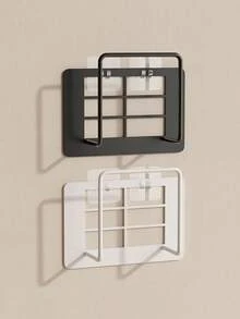 Haus Hana 1ชิ้น/2ชิ้น ชั้นวางเราเตอร์, ชั้นวางเก็บ WiFi, ที่ยึดติดผนัง, กล่องรับสัญญาณ, ชั้นวางกล่องเก็บแบบไม่เจาะ - มัลติคัลเลอร์ - ดู 2