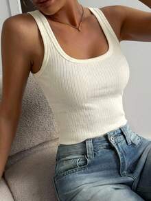 DAZY Women's Solid Color Fitted Casual Everyday Top Summer - Pink - View 6