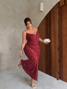 Firerie Đầm dạ hội màu trơn thanh lịch lãng mạn cho nữ, đầm dự tiệc Valentine, đầm gợi cảm sang trọng, đầm cưới màu đỏ, đầm dự tiệc, đầm dạ hội, đầm dạ tiệc, đầm trang trọng, đầm hẹn hò, đầm gợi cảm cho nữ, đầm dạ hội nữ, đầm nữ mùa xuân/hè, đầm dự tiệc thanh lịch cho nữ, đầm dự đám cưới cho nữ, đầm tốt nghiệp cho nữ, trang phục lễ hội cho nữ. - Màu Đỏ Sâu - Xem 1