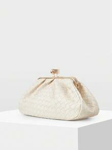 MOTF PREMIUM Túi xách cầm tay thời trang, túi dự tiệc và ăn tối tinh tế. - Màu be - Xem 2