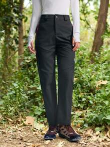 In My Nature 女士户外休闲防风徒步裤 - 黑色 - 查看 6