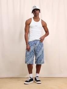 SUMWON Mens Classic White Ribbed Tank Top With Small Logo Chest Print Casual Sleeveless Undershirt Summer Wardrobe Essential - White - View 3