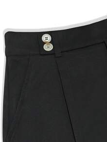 Manfinity Hypemode 男士年轻街头风，INS百搭单品：褶裥双扣设计宽松阔腿休闲裤，适合街头穿搭、日常休闲、周末郊游、音乐节、社交聚会等各种年轻社交场合。这款裤子是男士衣橱中不可或缺的百搭单品，也是送给男友或丈夫的绝佳礼物。 - 黑色 - 查看 4