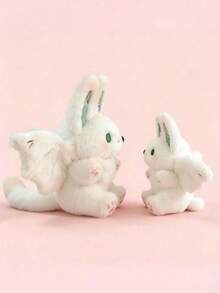 MINKOJA Cute Creative Flying White Rabbit Wings Bat Plush Toy, Durable Fabric, Rabbit Appearance With Wings, Suitable For Easter Gifts, Holiday Birthday, Party Gifts, Home Decoration Ornaments - Multicolor - View 4