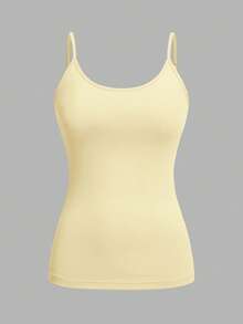 SHEIN EZwear Bộ 4 áo hai dây/áo tank top kiểu dáng tối giản thường ngày dành cho nữ, thích hợp cho mùa hè. - Nhiều màu - Xem 3