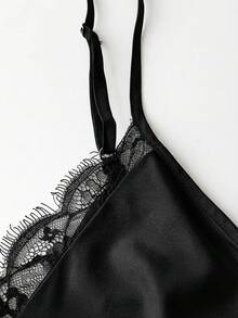 SHEIN LUNE 加大码夏季休闲爱心印花蕾丝拼接吊带背心 - 彩色 - 查看 3