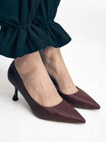 Mnmlis Women Pumps - Burgundy - View 8