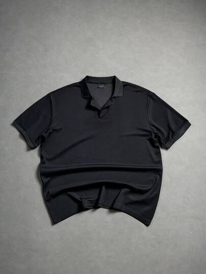 SUMWON Men's Casual Short Sleeve Polo Shirt With Collar And Button Placket For Spring Summer Everyday Wear