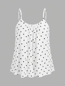 SHEIN EZwear 3件套女士褶皱宽松吊带背心，可调节肩带，适合春夏穿着 - 彩色 - 查看 9