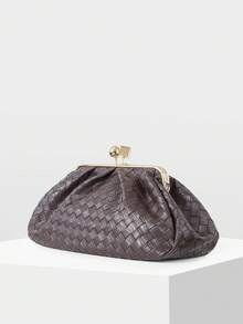 MOTF PREMIUM FASHION CLIP CLUTCH BAG, EXQUISITE PARTY PARTY AND DINNER BAG - coffee color - View 3