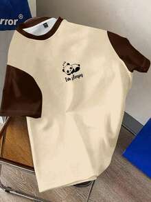 SHEIN Essnce Áo thun nữ cỡ lớn với hình gấu trúc dễ thương, thiết kế năng động, vui tươi, phù hợp cho mùa hè. - Nhiều màu - Xem 6