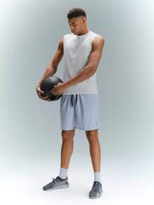 Driftmere 男士纯色休闲无袖背心，适合外出 - 白色 - 查看 5