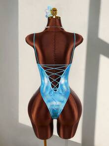 Amplova 2026 New Mermaid Seashell Bikini Top, Sexy Goddess One-Piece Swimsuit For Beach Vacation - Blue - View 2