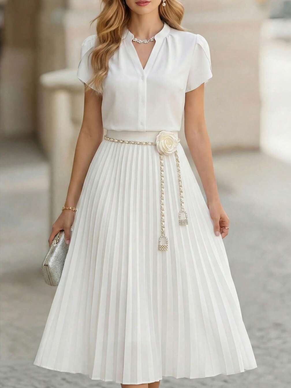 casual dress blouse and skirt A Skirt-Blouse and a Dress-Skirt |