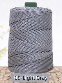 1 cuộn dây thừng xoắn bện nhiều màu, dây rỗng cho đồ thủ công DIY, túi thủ công, phụ kiện thắt lưng rút, dây sợi polypropylen trang trí, chỉ móc, chỉ túi móc tay, đệm, mũ, sợi polyamide màu trơn hiện đại DIY - Nhiều màu - Xem 19