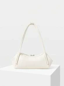 MOTF WOMEN'S SHOULDER BAG, EXQUISITE BEIGE BAG, SIMPLE DAILY VERSATILITY - Off-white - View 5