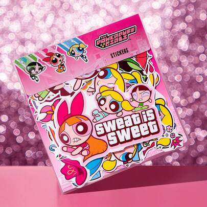 THE POWERPUFF GIRLS X SHEIN 卡通贴纸，适用于水瓶、手机、保护套、笔记本电脑、滑板等，礼品