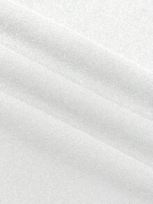 SHEIN Áo thun tay ngắn họa tiết nơ khối màu đơn giản dành cho nữ - trắng - Xem 4
