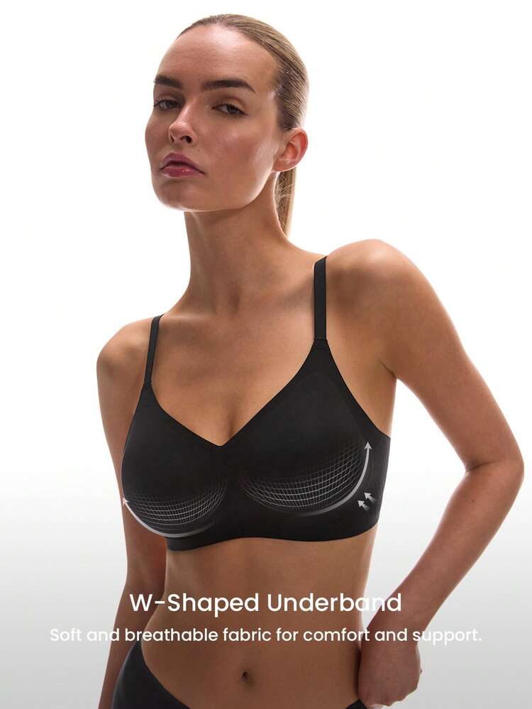 2-Piece Set Dream Curve Air Wireless Breathable Plunge Bra