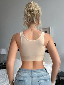 Sujetador inalámbrico con cierre delantero para mujeres - Albaricoque - Ver 2