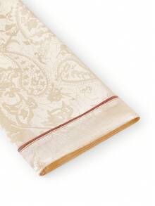 LUVLETTE Spring And Summer Comfortable Cream Satin Pajama Set - Loose-Fit Long-Sleeve Top & Pants With Red Trim All-Day Cozy Lounge Wear Pyjama - Apricot - View 11