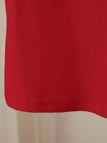 Resyla Camiseta de manga corta con bordado gráfico de dibujos animados - Rojo - Ver 3
