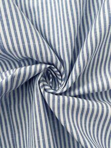 Easowa 女士蓝白条纹棉质半身裙套装（2件套），3D立体花卉设计，无袖上衣搭配长裙，适合浪漫假期、VIP婚礼季及日常通勤。 - 彩色 - 查看 7