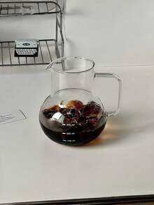 1 chiếc bình pha cà phê rót thủ công bằng thủy tinh borosilicate cao cấp chịu nhiệt, có tay cầm chống nhỏ giọt, bình thủy tinh trong suốt dùng trong gia đình có tay cầm. - Nhiều màu - Xem 8