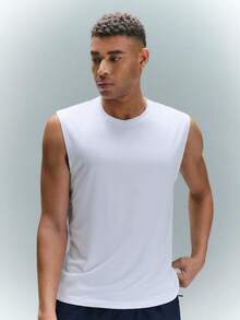 Driftmere 男士素色背心上衣 - 白色 - 查看 3