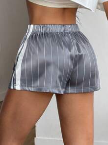 Coolane Áo len nữ mùa hè phong cách đường phố, thể thao, kiểu Y2K, kẻ sọc, chất liệu satin, dáng rộng, cạp chun co giãn, thích hợp cho các lễ hội. - Nhiều màu - Xem 7