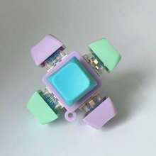 Stress Relieving Toy Keyboard Clicker, Cube Shaped Mechanical Keyboard, Stress Relieving Adult Gift, Relieving Stress And Killing Time (Chain Color And Style Random) - Multicolor - View 16