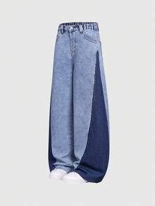Quần jeans ống rộng dáng suông phong cách Y2K dành cho bé gái tuổi teen, rách gấu, đa năng cho trang phục thường ngày, đi chơi, dự tiệc, du lịch - Quần jeans nhiều túi thời trang cho kỳ nghỉ. - Nhiều màu - Xem 6
