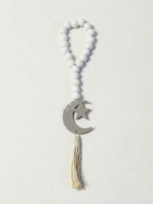 Cirelle Regalo de Ramadán Cuentas de oración islámicas (Tasbih) - Misbaha de madera hecha a mano con luna y estrella, recuerdo significativo de Eid Mubarak - Multicolor - Ver 10
