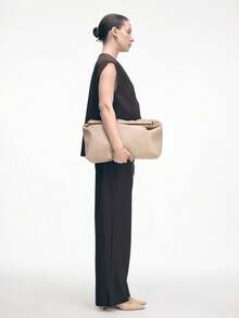 Mnmlis Women Low-Heeled Beige Pointy-Toe Pumps In A Minimalist Commuter-Chic Style. - Beige - View 8
