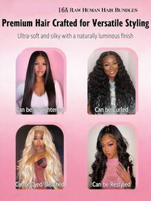 14-28Inch Luxury Body Wave Human Hair Bundles Virgin Hair Extension 18 18 18 High Grade Real Double Weft Hair 3pcs Weave High Gloss Long Lifespan Hair Daily & Salon Quality Use Soft & Silky Premium Invisible Hair Extensions - Natural Black - View 9