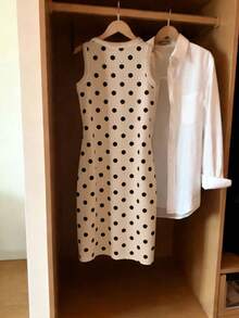 Resyla Women's Spring/Summer New Arrival Polka Dot Print Fitted All-Match Casual Slip Dress - Multicolor - View 2